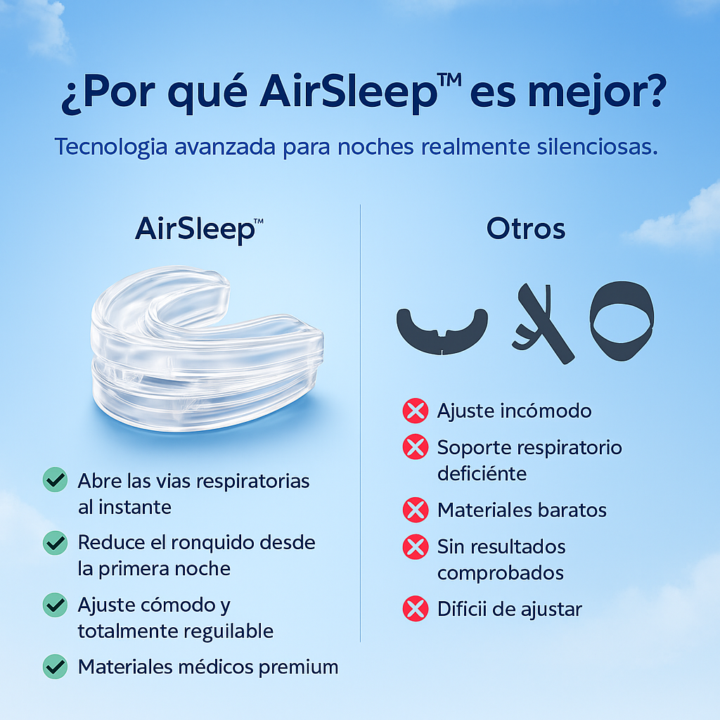 AirSleep™ Protector Bucal - Reduce el Ronquido.