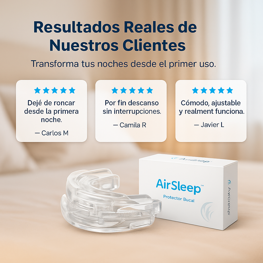 AirSleep™ Protector Bucal - Reduce el Ronquido.